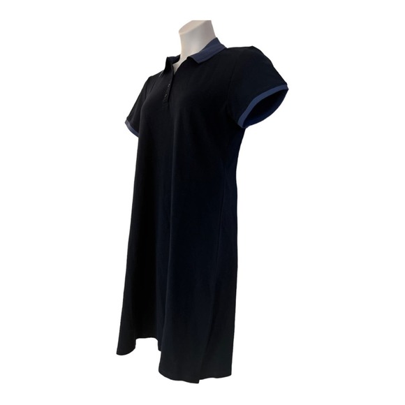 Gifted!  Monroe & Main Polo Dress Collared Navy Casual Short Sleeve Knee Length - Picture 4 of 15